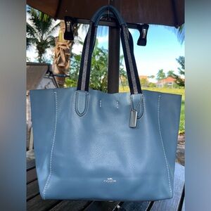 Coach Light Blue Mist Silver Derby Tote Bag H2391-56680